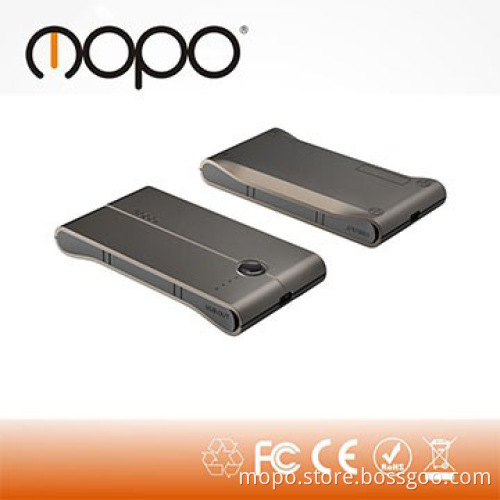 aluminum alloy & polymer mobile power bank of 2USB